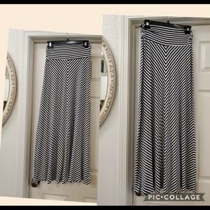 Merona stripped Maxi Skirt is a size Small Petite.